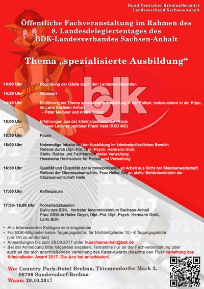 8. Landesdelegiertentag des BDK LV Sachsen-Anhalt 8. Landesdelegiertentag des BDK LV Sachsen-Anhalt