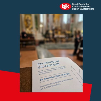 BDK BW – Ökumenische Gedenkfeier BDK BW – Ökumenische Gedenkfeier