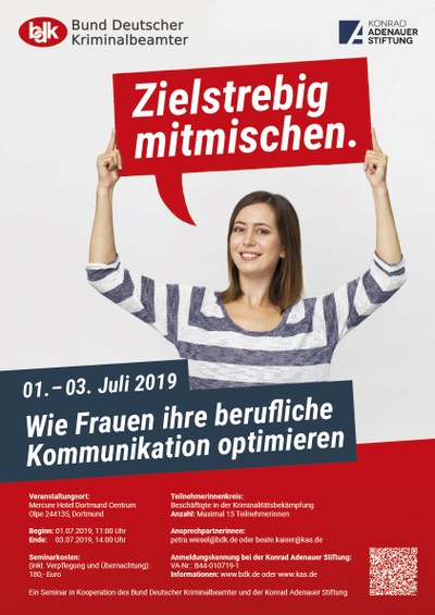 BDK Frauen Seminar 2019: Zielstrebig mitmischen. BDK Frauen Seminar 2019: Zielstrebig mitmischen.