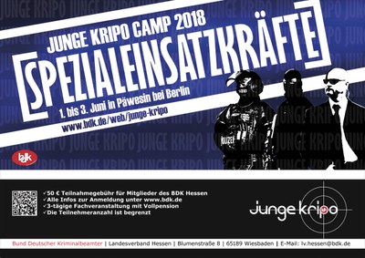 BDK Hessen unterstützt Junge Kripo Camp 2018 BDK Hessen unterstützt Junge Kripo Camp 2018