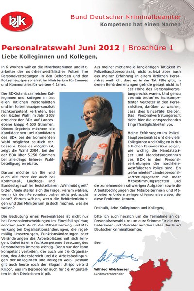 BDK-Information zur Personalratswahl 2012