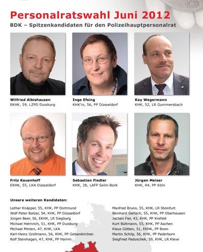 BDK-Kandidaten für den Polizeihauptpersonalrat BDK-Kandidaten für den Polizeihauptpersonalrat