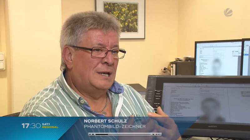 TV-Beitrag: Phantombildzeichner Norbert Schulz gibt den Verbrechern ein Gesicht TV-Beitrag: Phantombildzeichner Norbert Schulz gibt den Verbrechern ein Gesicht