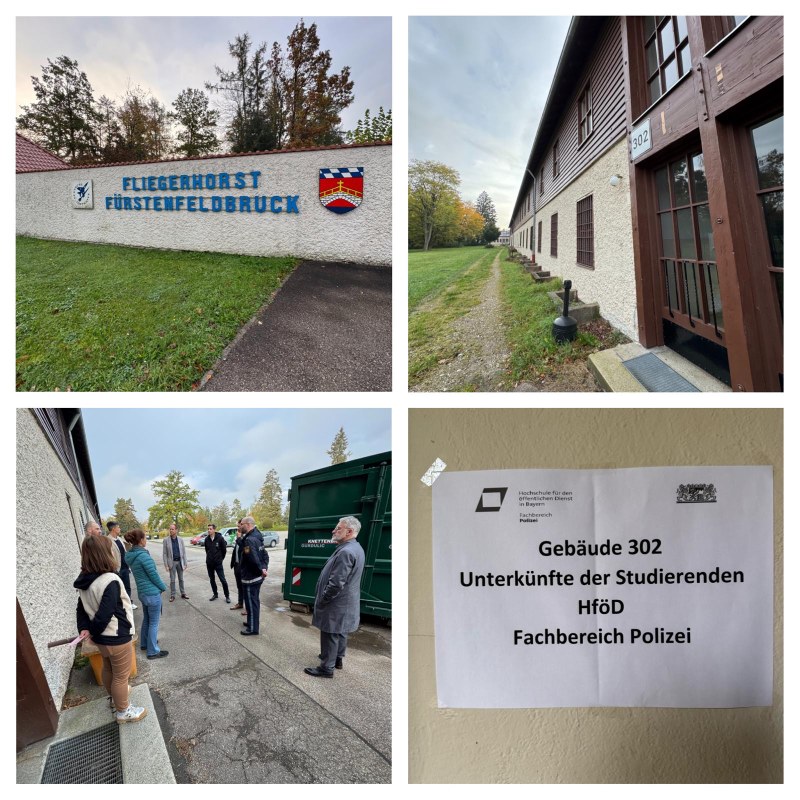 Fliegerhorst FFB Gebäude 302 - Außenansicht Gang mit Stuben im Gebäude 302