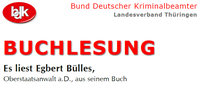 Der BDK Landesverband Thüringen lädt zur Buchlesung