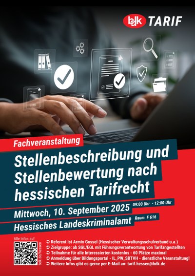 FACHVERANSTALTUNG „Stellenbeschreibung und Stellenbewertung nach dem TV-H“ FACHVERANSTALTUNG „Stellenbeschreibung und Stellenbewertung nach dem TV-H“