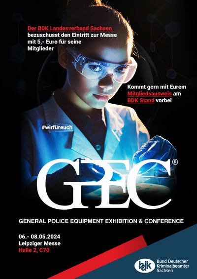 GPEC - General Police Equipment Exhibition & Conference 2024 vom 06. - 08. Mai 2024 in Leipzig GPEC - General Police Equipment Exhibition & Conference 2024 vom 06. - 08. Mai 2024 in Leipzig