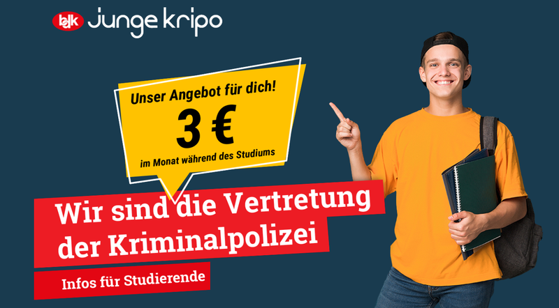 K-Direkteinsteiger: Jetzt Mitglied in der Jungen Kripo werden & alle Vorteile genießen! Der BDK ist eure Berufsvertretung! K-Direkteinsteiger: Jetzt Mitglied in der Jungen Kripo werden & alle Vorteile genießen! Der BDK ist eure Berufsvertretung!