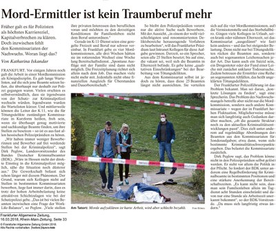 "Mord-Ermittler ist kein Traumberuf mehr" "Mord-Ermittler ist kein Traumberuf mehr"