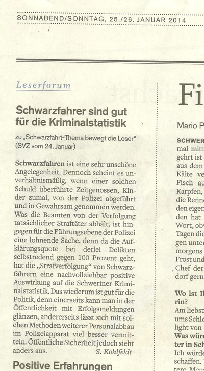 Polizeiliche Kriminalstatistik und Schwarzfahrer Polizeiliche Kriminalstatistik und Schwarzfahrer