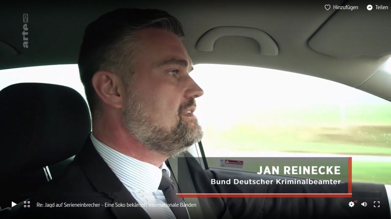 ARTE: Re´ "Jagd auf Serieneinbrecher - Eine Soko bekämpft internationale Banden", 14.12.2017, 19:40 Uhr ARTE: Re´ "Jagd auf Serieneinbrecher - Eine Soko bekämpft internationale Banden", 14.12.2017, 19:40 Uhr