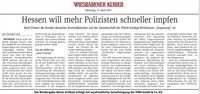 Protest des BDK Hessen erfolgreich - Impfstrategie wird ausgeweitet