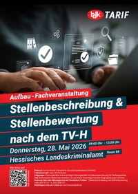 Save-the-Date: Aufbau-Fachveranstaltung Stellenbeschreibung & Stellenbewertung nach dem TV-H