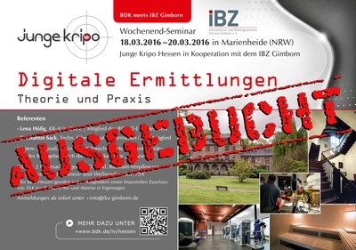 Seminar DIGITALE ERMITTLUNGEN der Jungen Kripo Hessen ist AUSGEBUCHT! Seminar DIGITALE ERMITTLUNGEN der Jungen Kripo Hessen ist AUSGEBUCHT!