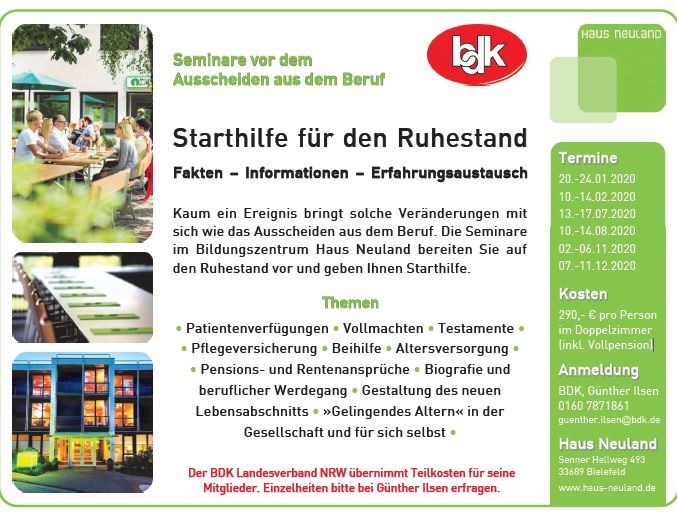 Starthilfe für den Ruhestand Starthilfe für den Ruhestand