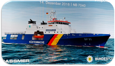 Taufe des ersten neuen Einsatzschiffes „Potsdam“ Taufe des ersten neuen Einsatzschiffes „Potsdam“