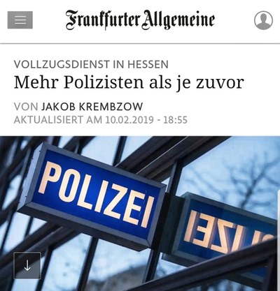 VOLLZUGSDIENST IN HESSEN - Mehr Polizisten als je zuvor VOLLZUGSDIENST IN HESSEN - Mehr Polizisten als je zuvor