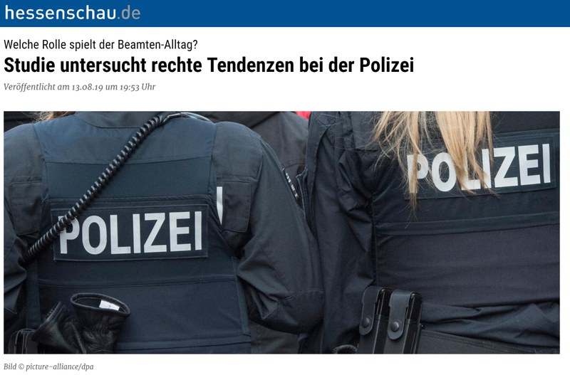 Welche Rolle spielt der Beamten-Alltag? Studie untersucht rechte Tendenzen bei der Polizei Welche Rolle spielt der Beamten-Alltag? Studie untersucht rechte Tendenzen bei der Polizei