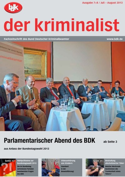 "der kriminalist" 7+8/2013 "der kriminalist" 7+8/2013